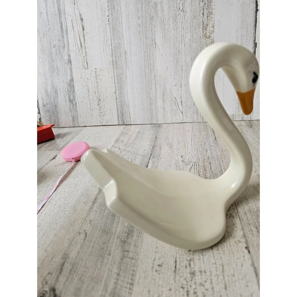 Vintage ceramic‎ JF 1988 swan duck unique decor